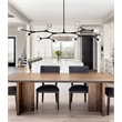 Elegant Lighting Zayne 10-Light Modern Crystal/Iron Pendant in Black