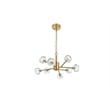 Elegant Lighting Graham 8-Light Modern Crystal/Iron Pendant in Gold