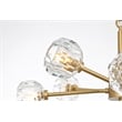 Elegant Lighting Graham 8-Light Modern Crystal/Iron Pendant in Gold