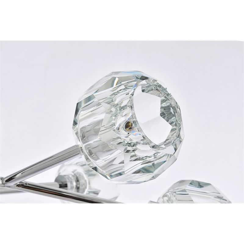 Elegant Lighting Graham 8-Light Modern Crystal Pendant in Chrome