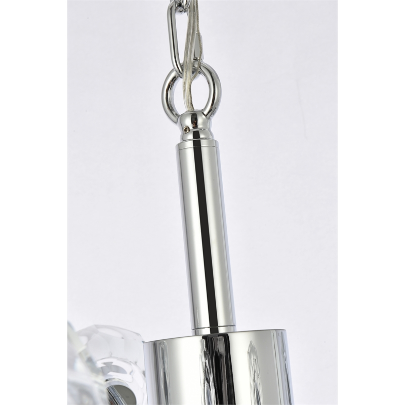 Elegant Lighting Graham 8-Light Modern Crystal Pendant in Chrome