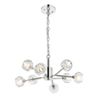 Elegant Lighting Graham 8-Light Modern Crystal Pendant in Chrome