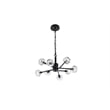 Elegant Lighting Graham 8-Light Modern Crystal/Iron Pendant in Black