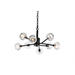 Elegant Lighting Graham 8-Light Modern Crystal/Iron Pendant in Black