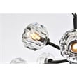 Elegant Lighting Graham 8-Light Modern Crystal/Iron Pendant in Black