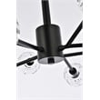 Elegant Lighting Graham 8-Light Modern Crystal/Iron Pendant in Black