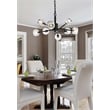 Elegant Lighting Graham 8-Light Modern Crystal/Iron Pendant in Black