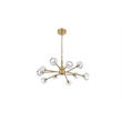 Elegant Lighting Graham 10-Light Modern Crystal/Iron Pendant in Gold