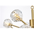 Elegant Lighting Graham 10-Light Modern Crystal/Iron Pendant in Gold