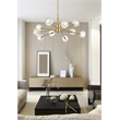 Elegant Lighting Graham 10-Light Modern Crystal/Iron Pendant in Gold
