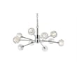 Elegant Lighting Graham 10-Light Modern Crystal Pendant in Chrome