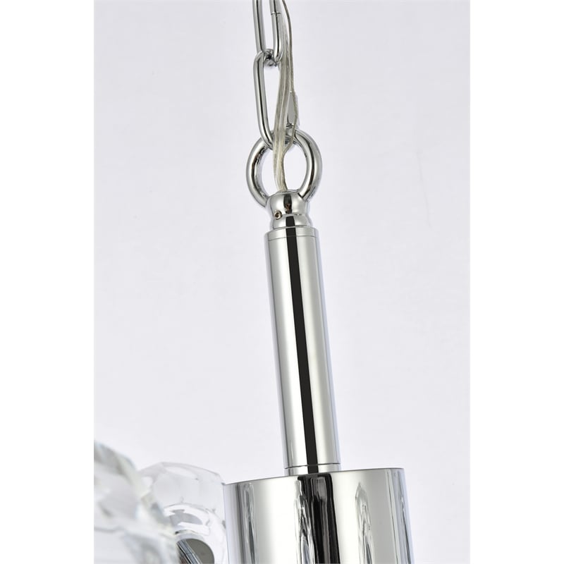 Elegant Lighting Graham 10-Light Modern Crystal Pendant in Chrome