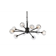 Elegant Lighting Graham 10-Light Modern Crystal Pendant in Black