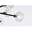 Elegant Lighting Graham 10-Light Modern Crystal Pendant in Black