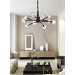 Elegant Lighting Graham 10-Light Modern Crystal Pendant in Black