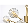 Elegant Lighting Graham 12-Light Modern Crystal/Iron Pendant in Gold