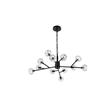 Elegant Lighting Graham 12-Light Modern Crystal Pendant in Black