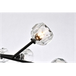 Elegant Lighting Graham 12-Light Modern Crystal Pendant in Black