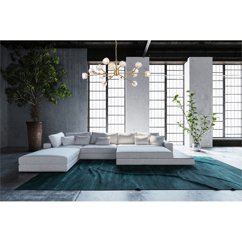 Elegant Lighting Graham 15-Light Modern Crystal/Iron Pendant in Gold