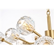 Elegant Lighting Graham 15-Light Modern Crystal/Iron Pendant in Gold