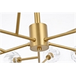 Elegant Lighting Graham 15-Light Modern Crystal/Iron Pendant in Gold