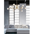 Elegant Lighting Graham 15-Light Modern Crystal/Iron Pendant in Gold