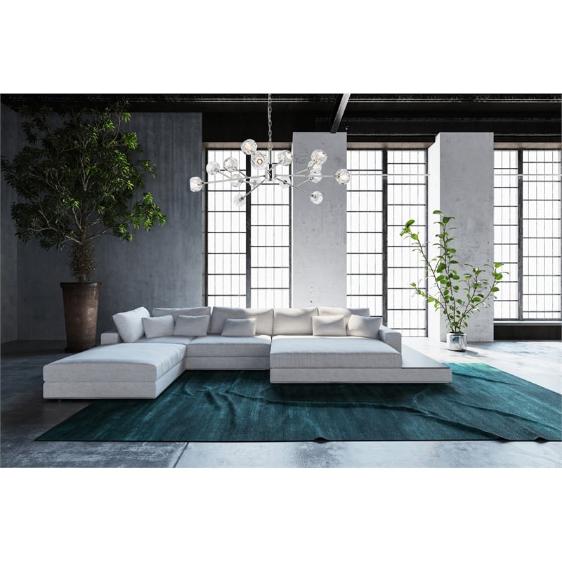 Elegant Lighting Graham 15-Light Modern Crystal Pendant in Chrome