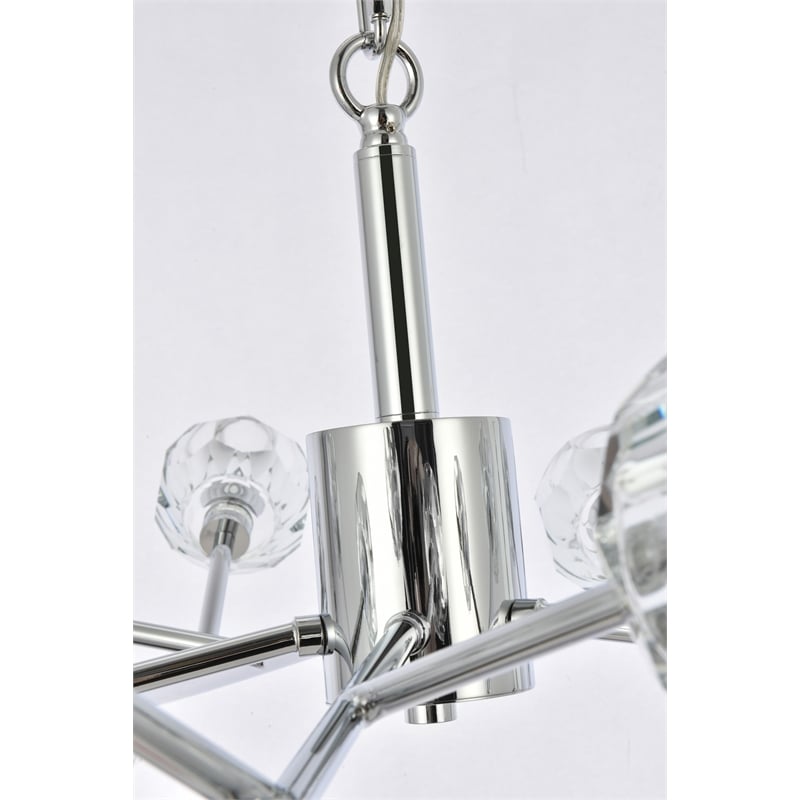 Elegant Lighting Graham 15-Light Modern Crystal Pendant in Chrome