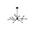 Elegant Lighting Graham 15-Light Modern Crystal Pendant in Black