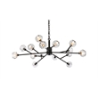 Elegant Lighting Graham 15-Light Modern Crystal Pendant in Black