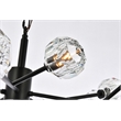 Elegant Lighting Graham 15-Light Modern Crystal Pendant in Black