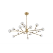 Elegant Lighting Graham 18-Light Modern Crystal/Iron Pendant in Gold