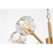 Elegant Lighting Graham 18-Light Modern Crystal/Iron Pendant in Gold