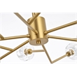 Elegant Lighting Graham 18-Light Modern Crystal/Iron Pendant in Gold