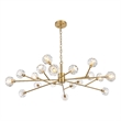 Elegant Lighting Graham 18-Light Modern Crystal/Iron Pendant in Gold
