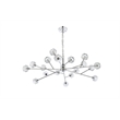 Elegant Lighting Graham 18-Light Modern Crystal Pendant in Chrome