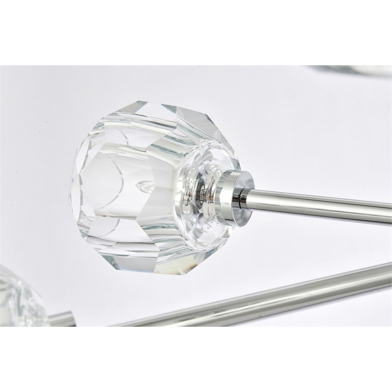 Elegant Lighting Graham 18-Light Modern Crystal Pendant in Chrome