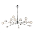 Elegant Lighting Graham 18-Light Modern Crystal Pendant in Chrome