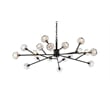 Elegant Lighting Graham 18-Light Modern Crystal Pendant in Black