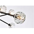 Elegant Lighting Graham 18-Light Modern Crystal Pendant in Black