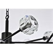 Elegant Lighting Graham 18-Light Modern Crystal Pendant in Black