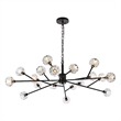 Elegant Lighting Graham 18-Light Modern Crystal Pendant in Black