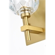 Elegant Lighting Graham 1-Light Modern Crystal Wall Sconce in Gold