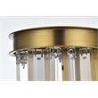 Elegant Lighting Sydney 2-Light Metal/Crystal Wall Sconce in Satin Gold/Clear