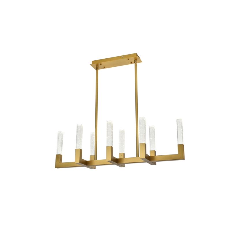 Elegant Lighting Noemi 8-Light Metal Adjustable LED Pendant in Satin Gold