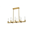 Elegant Lighting Noemi 8-Light Metal Adjustable LED Pendant in Satin Gold