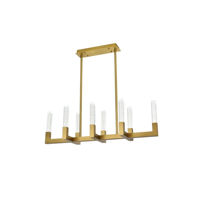 Elegant Lighting Noemi 8-Light Metal Adjustable LED Pendant in Satin Gold