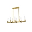 Elegant Lighting Noemi 8-Light Metal Adjustable LED Pendant in Satin Gold