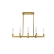 Elegant Lighting Noemi 8-Light Metal Adjustable LED Pendant in Satin Gold