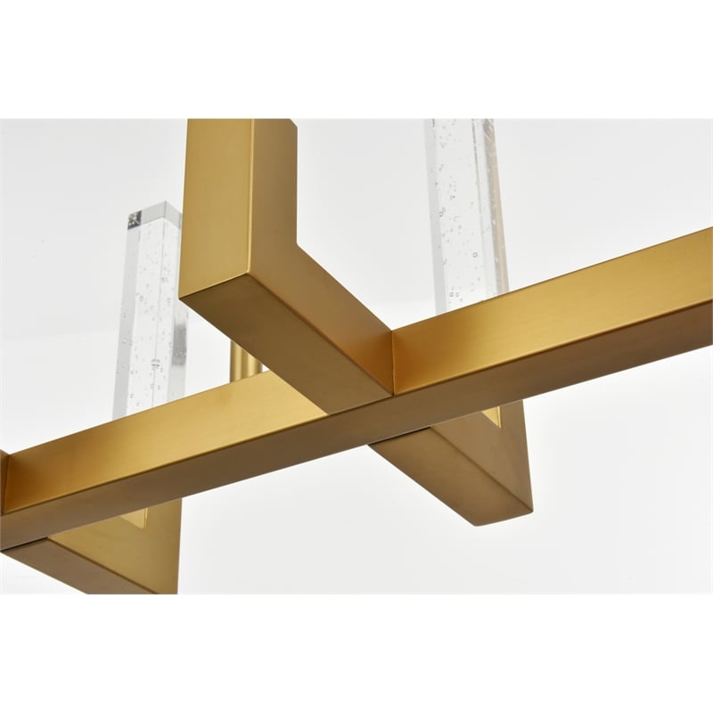 Elegant Lighting Noemi 8-Light Metal Adjustable LED Pendant in Satin Gold